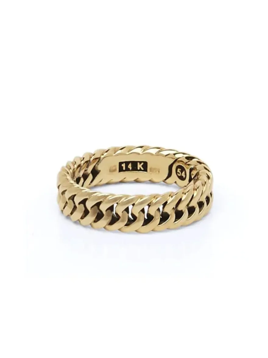Buddha to Buddha Chain Gold ring G010 + Luxe Cadeau