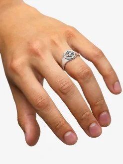Buddha to Buddha Compass Signet Ring Silver 057 + Luxe Cadeau