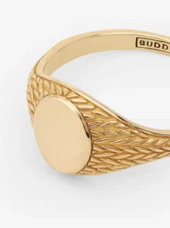 Buddha to Buddha Ellen Signet Gold Ring G402 + Luxe Cadeau