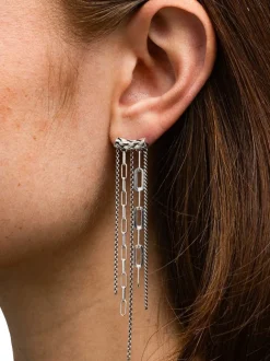 Buddha to Buddha Multi Chain Earring George Silver Single Piece 036 one + Luxe Cadeau