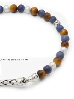 Buddha to Buddha Spirit Bead Stacking Sodaliet Tijgeroog armband 038TIS + Luxe Cadeau