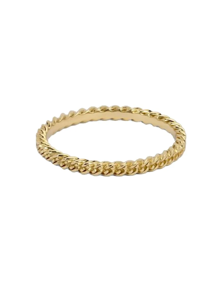 Buddha to Buddha Stacking Nathalie Gold ring + Luxe Cadeau