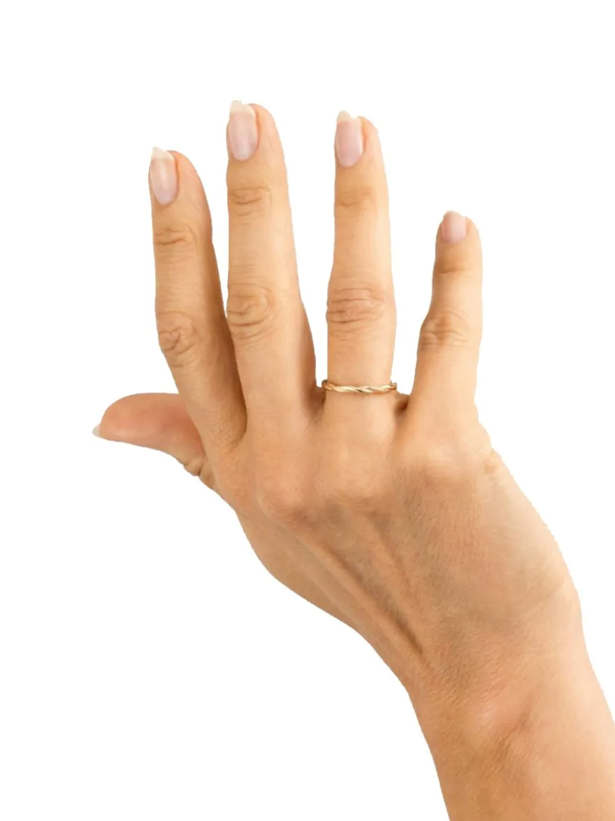 Buddha to Buddha Stacking Katja Twist Gold ring + Luxe Cadeau