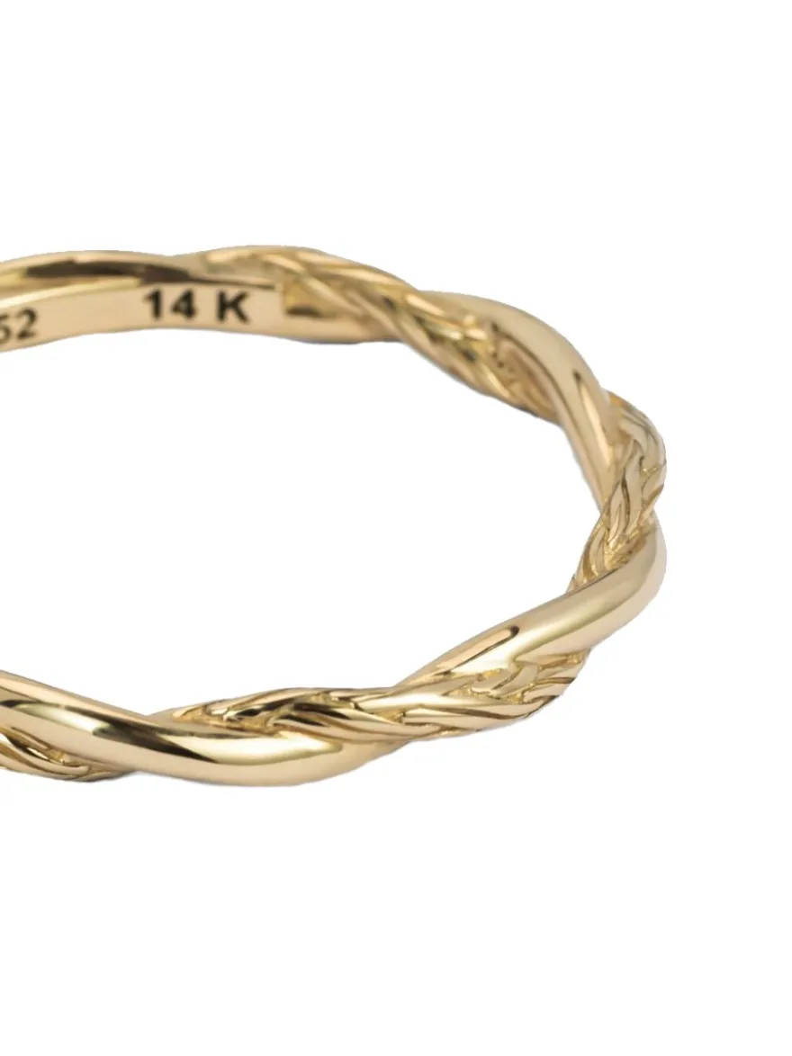 Buddha to Buddha Stacking Katja Twist Gold ring + Luxe Cadeau