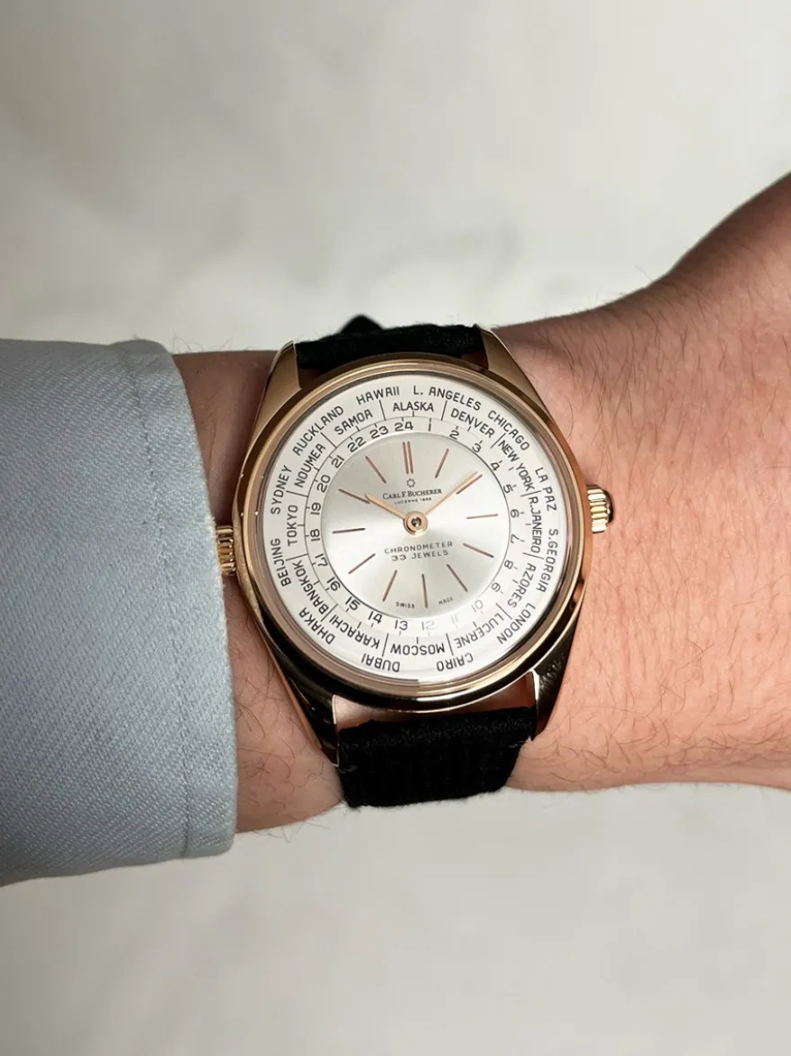 Carl F. Bucherer Heritage Worldtimer Limited Edition 00.10805.03.13.01 + Luxe Cadeau