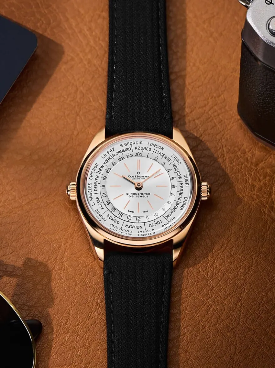 Carl F. Bucherer Heritage Worldtimer Limited Edition 00.10805.03.13.01 + Luxe Cadeau