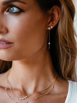 Collier geelgoud met briljant 0,25crt. + luxe cadeau
