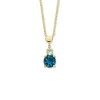 Collier geelgoud met hanger topaas + Luxe cadeau