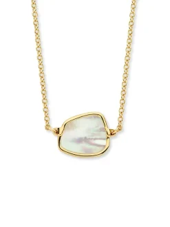 Collier geelgoud met parelmoer + luxe cadeau
