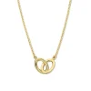Collier geelgoud met verbonden schakels + luxe cadeau
