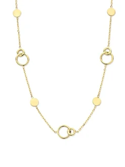 Collier met geelgouden elementen + luxe cadeau