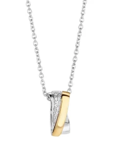 Collier zilver met goud + Luxe cadeau