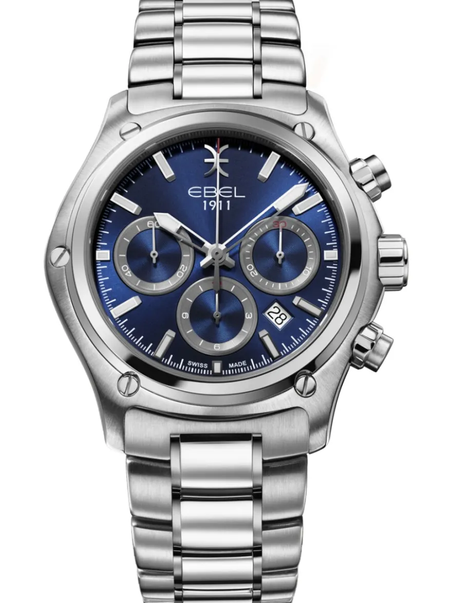 Ebel Chronograph 1911 serie 44mm 1216618 + Luxe Cadeau