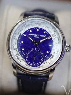 Frederique Constant Classic Worldtimer Manufacture FC-718LA4H6 + Luxe Cadeau