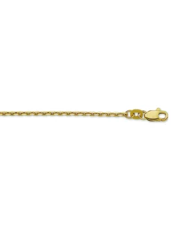 Geelgouden ankerschakel collier unisex + luxe cadeau