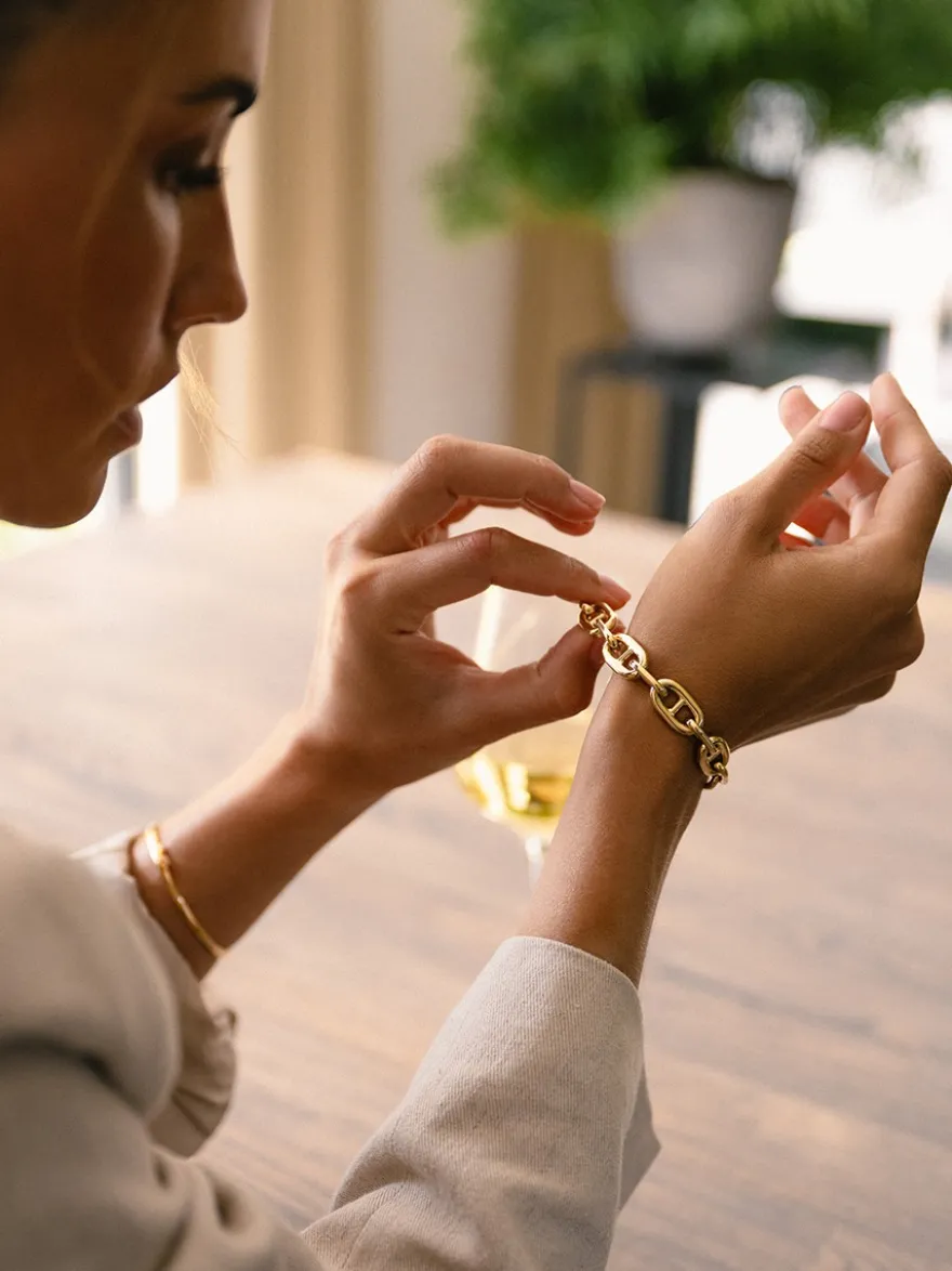 Geelgouden armband gucci schakel + Luxe Cadeau