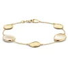 Geelgouden armband met parelmoer elementen + Luxe Cadeau