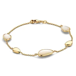 Geelgouden armband met parelmoer + Luxe Cadeau