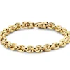 Geelgouden armband met ronde schakel