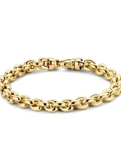 Geelgouden armband met ronde schakel