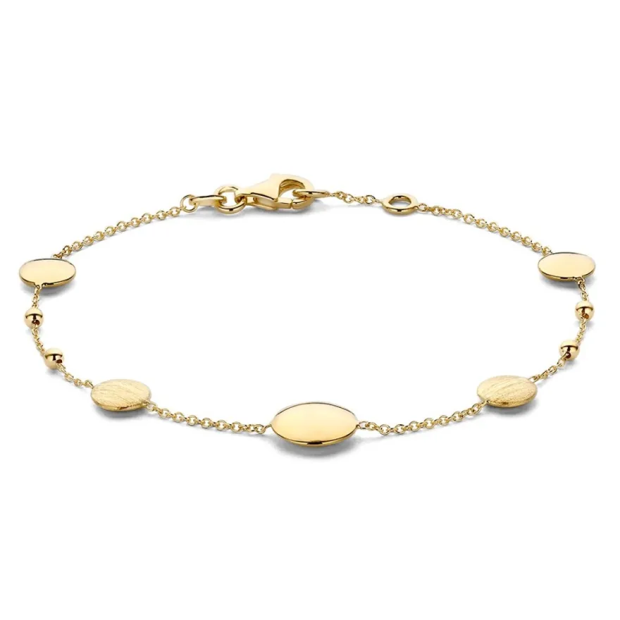 Geelgouden armband met sierlijke elementen + Luxe Cadeau