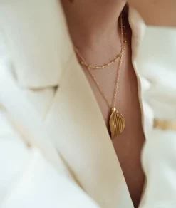 Geelgouden bolletjes collier 45cm + Luxe Cadeau
