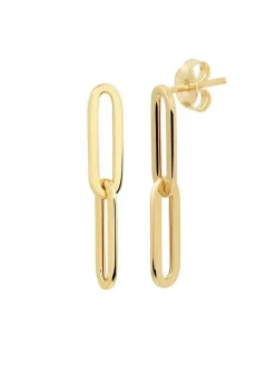 Geelgouden closed-forever oorhangers + Luxe Cadeau