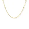Geelgouden collier met plaatjes + Luxe Cadeau