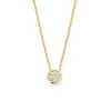 Geelgouden collier met briljant 0.09crt. + Luxe Cadeau