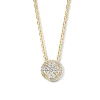 Geelgouden collier met briljant en markies 0,80crt.