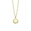 Geelgouden collier met cabuchon parelmoer + luxe cadeau