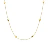 Geelgouden collier met gepolijste en gematteerde elementen + Luxe Cadeau