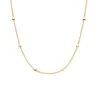 Geelgouden collier met gematteerde en gepolijste plaatjes + Luxe Cadeau