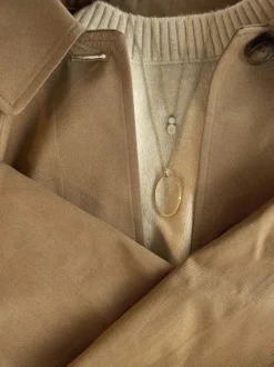 Geelgouden collier met open hanger + Luxe Cadeau