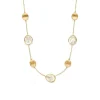 Geelgouden collier met parelmoer + Luxe Cadeau
