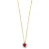 Geelgouden collier met robijn en diamant