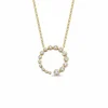 Geelgouden collier ronde hanger briljant + Luxe Cadeau