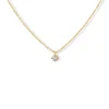 Geelgouden collier met briljant 0.10crt. + Luxe Cadeau