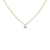Geelgouden collier met briljant 0.05crt. + Luxe Cadeau