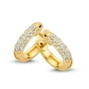 Geelgouden creolen met briljant 0,32crt. + Luxe Cadeau