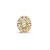 Geelgouden entourage hanger met briljant 0,21crt + Luxe Cadeau