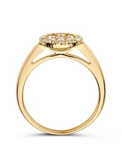 Geelgouden entourage ring met diamant 0,60crt + Luxe Cadeau