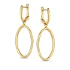 Geelgouden oorhaken met open hanger + Luxe Cadeau