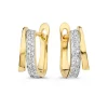 Geelgouden oorringen met diamant 0,18crt. + Luxe Cadeau