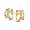 Geelgouden oorringen met diamant 0,20crt + Luxe Cadeau