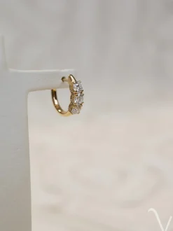 Geelgouden oorringen met briljant 1,18crt. + Luxe Cadeau