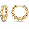 Geelgouden oorringen met bolletjes + Luxe Cadeau