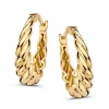 Geelgouden oorringen met getorste band + Luxe Cadeau