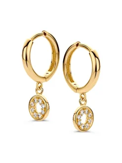 Geelgouden oorsieraad met zirkonia + Luxe Cadeau