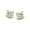 Geelgouden oorstekers met diamant 0,50crt. + Luxe cadeau